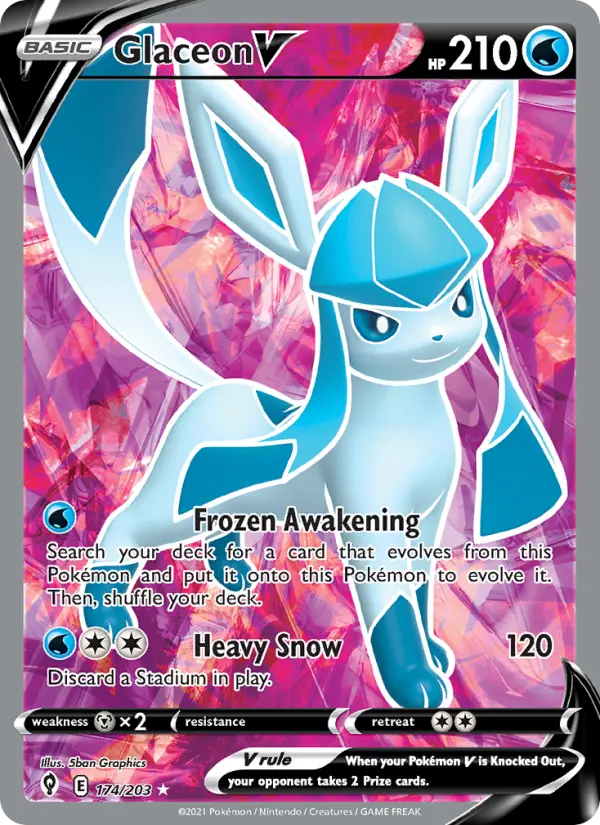 Glaceon V — Evolving Skies #174