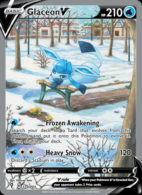 Glaceon V — Evolving Skies #175