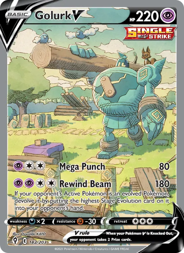 Golurk V — Evolving Skies #182