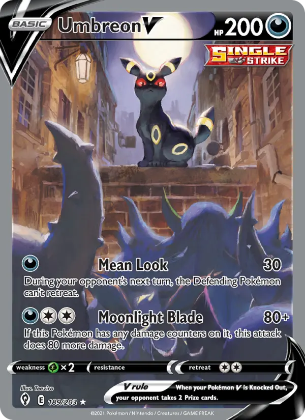 Umbreon V — Evolving Skies #189