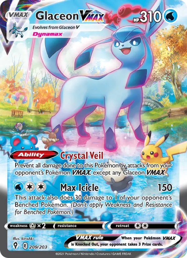 Glaceon VMAX — Evolving Skies #209