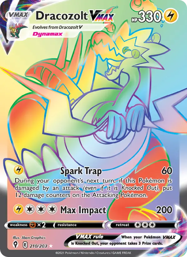 Dracozolt VMAX — Evolving Skies #210