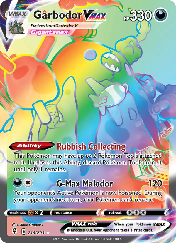 Garbodor VMAX — Evolving Skies #216