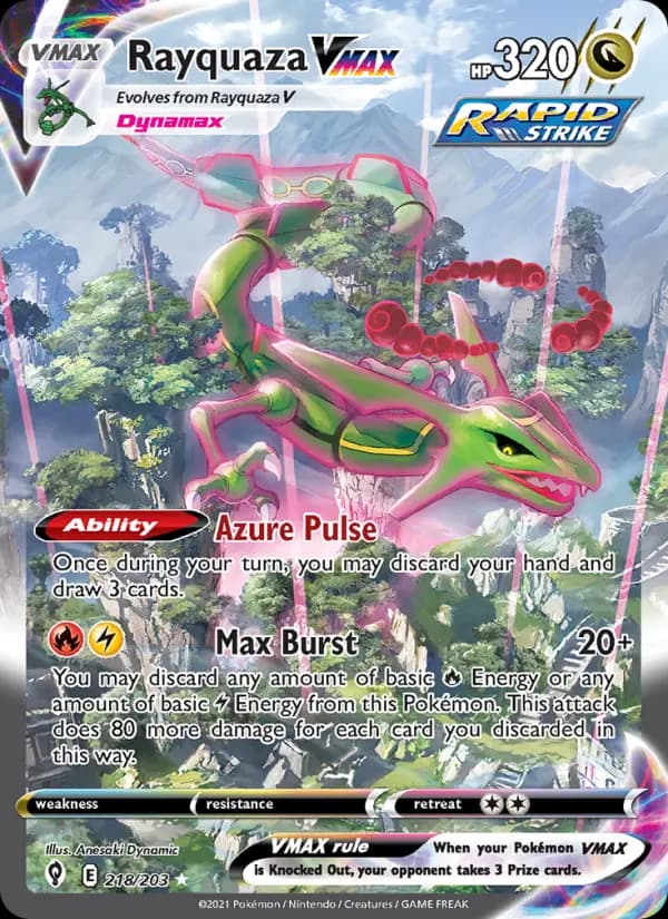 Rayquaza VMAX — Evolving Skies #218