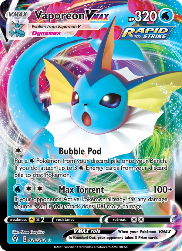 Vaporeon VMAX — Evolving Skies #30