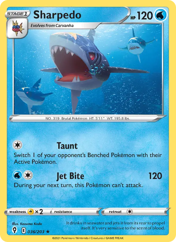 Sharpedo — Evolving Skies #36