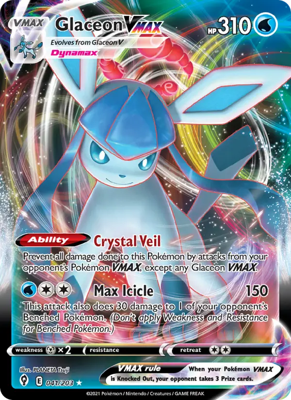 Glaceon VMAX — Evolving Skies #41