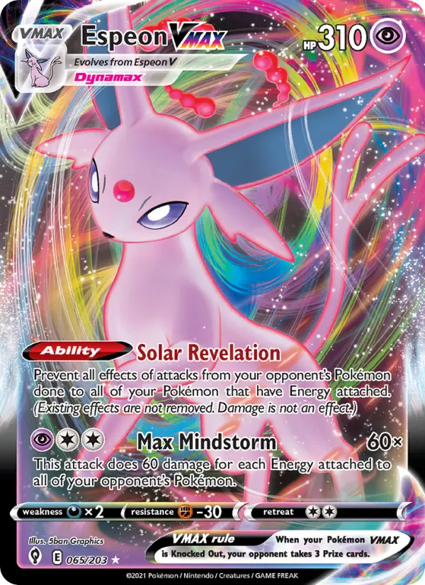 Espeon VMAX — Evolving Skies #65