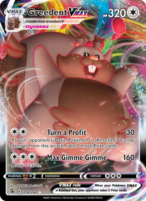Greedent VMAX — Fusion Strike #218