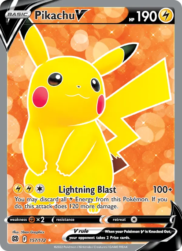 Pikachu V — Brilliant Stars #157