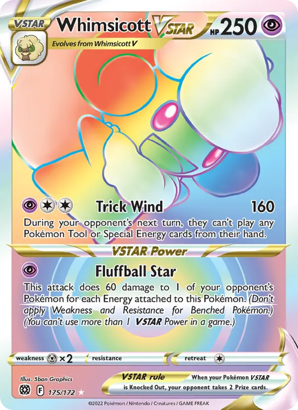Whimsicott VSTAR — Brilliant Stars #175
